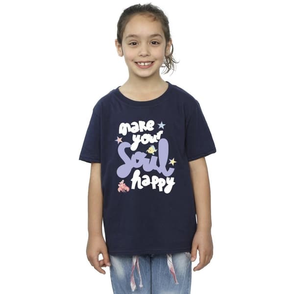 Disney Den lilla sjöjungfrun Happy T-shirt i bomull för flickor