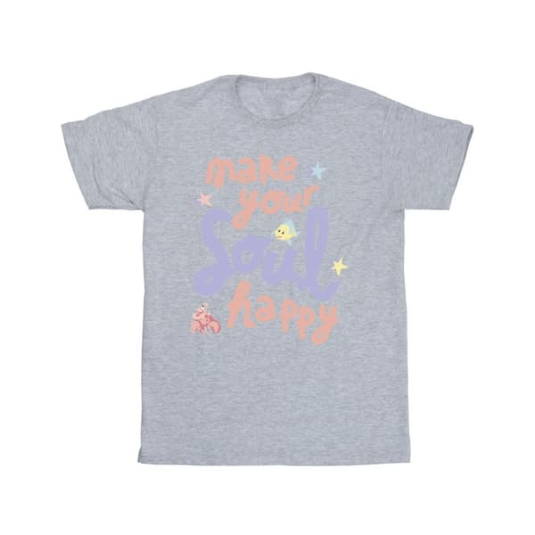 Disney Den lilla sjöjungfrun Happy T-shirt i bomull för flickor
