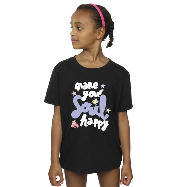 Disney Den lilla sjöjungfrun Happy T-shirt i bomull för flickor