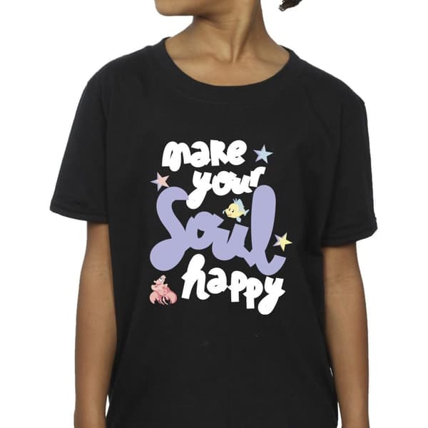 Disney Den lilla sjöjungfrun Happy T-shirt i bomull för flickor