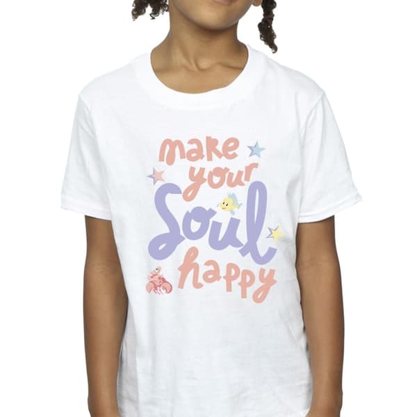 Disney Girls The Little Mermaid Happy Cotton T-Shirt
