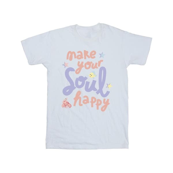 Disney Girls The Little Mermaid Happy Cotton T-Shirt