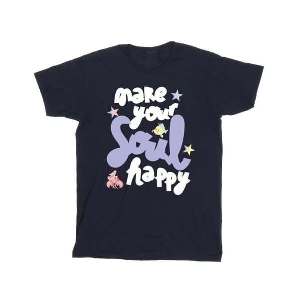 Disney Girls The Little Mermaid Happy Cotton T-Shirt