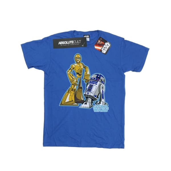 Star Wars T-shirt i bomull med C-3PO- och R2-D2-figurer för flickor