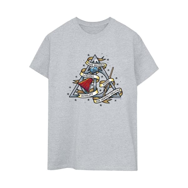 Harry Potter Womens/Ladies The Deathly Hallows Cotton Boyfriend T-Shirt