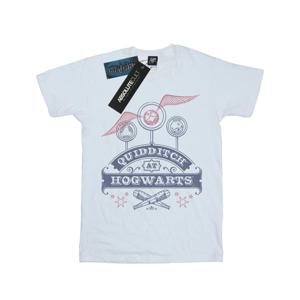 Harry Potter Dam/Tjej Quidditch At Hogwarts Boyfriend T-shirt i bomull