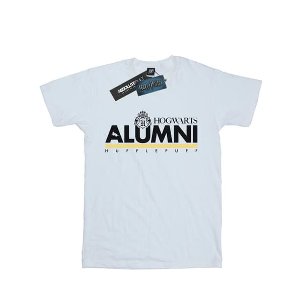 Harry Potter Girls Hogwarts Alumni Hufflepuff Cotton T-Shirt White 9-11 Years