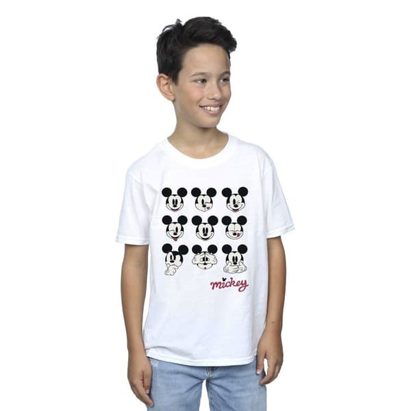 Disney Boys Mickey Mouse Many Faces T-Shirt