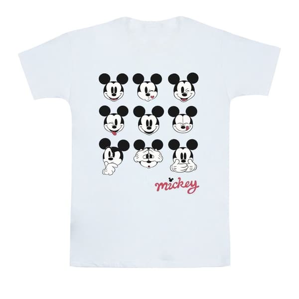 Disney Boys Mickey Mouse Many Faces T-Shirt