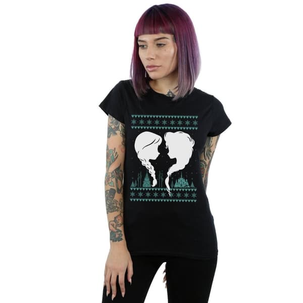 Disney Dam/Tjej Frozen Christmas Sisters T-shirt i bomull