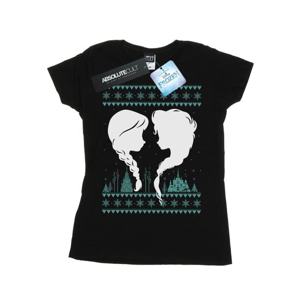 Disney Dam/Tjej Frozen Christmas Sisters T-shirt i bomull