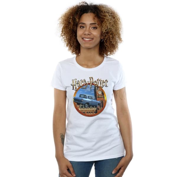 Harry Potter Womens/Ladies Flying Car Cotton T-Shirt