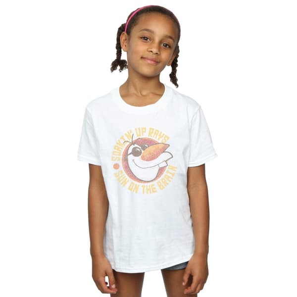 Disney Frozen Olaf Sun On The Brain T-shirt i bomull för flickor