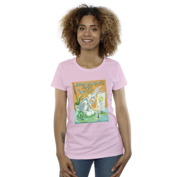 Looney Tunes Womens/Ladies Bugs Bunny Colouring Book Cotton T-Shirt