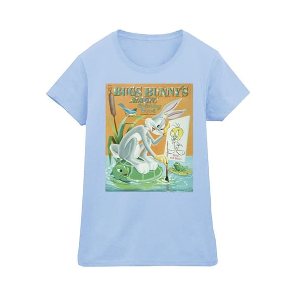 Looney Tunes Womens/Ladies Bugs Bunny Colouring Book Cotton T-Shirt