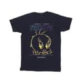 Miniatyrbillede 1 af 3: Looney Tunes Girls Tweety Glitch Cotton T-Shirt