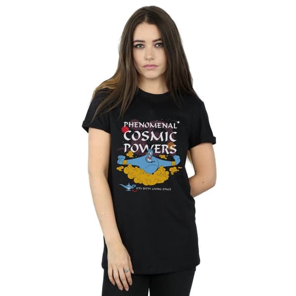 Disney Dam / Dam Aladdin Genie Fenomenala Kosmiska Krafter Bomull Boyfriend T-shirt