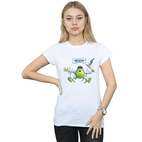 Disney Dam/Tjej - Monsters University - T-shirt i bomull med tejpad mike