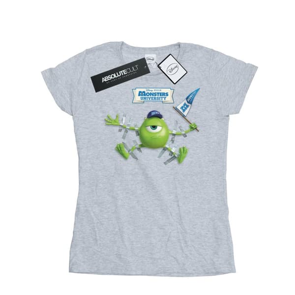 Disney Dam/Tjej - Monsters University - T-shirt i bomull med tejpad mike