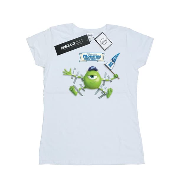 Disney Dam/Tjej - Monsters University - T-shirt i bomull med tejpad mike