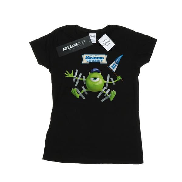 Disney Dam/Tjej - Monsters University - T-shirt i bomull med tejpad mike