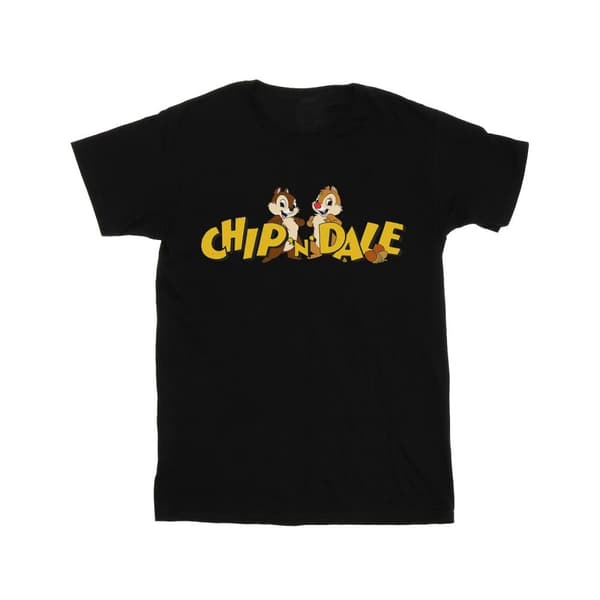 Disney T-shirt i bomull med Chip And Dale-logotyp för flickor
