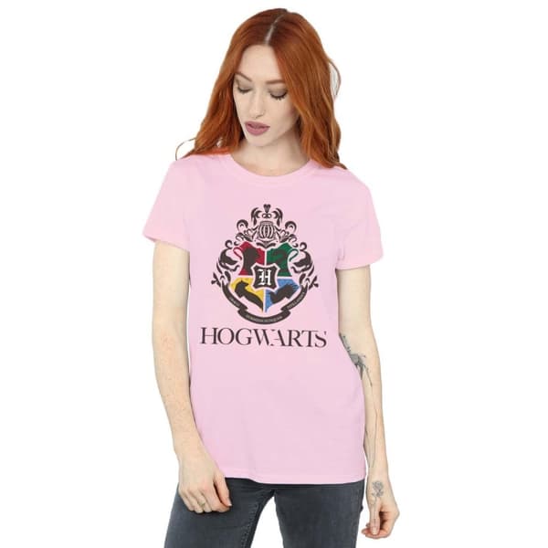 Harry Potter Womens/Ladies Hogwarts Crest Cotton Boyfriend T-Shirt