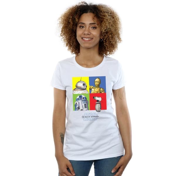 Star Wars: The Rise of Skywalker Womens/Ladies Star Wars The Rise Of Skywalker Droid Squares Cotton T-Shirt