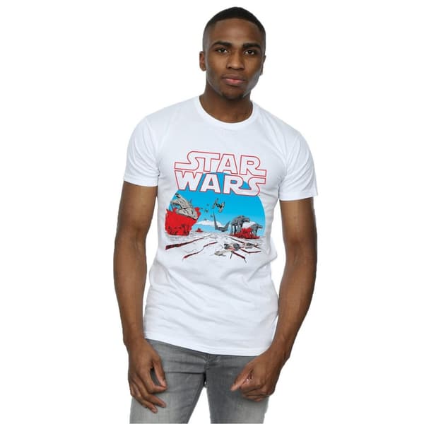 Star Wars Mens The Last Jedi Action Scene T-Shirt