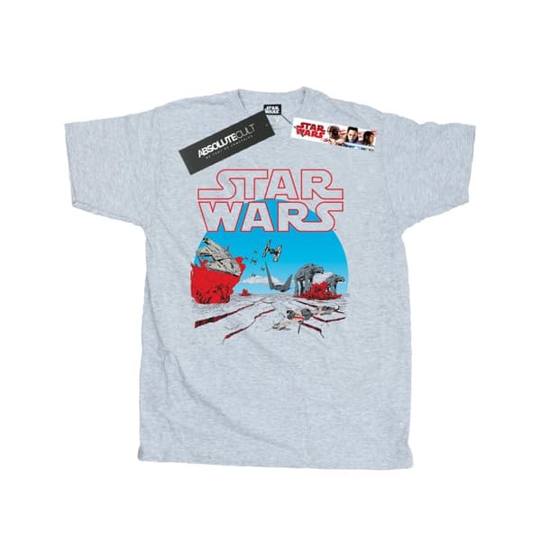 Star Wars Mens The Last Jedi Action Scene T-Shirt Sports Grey S