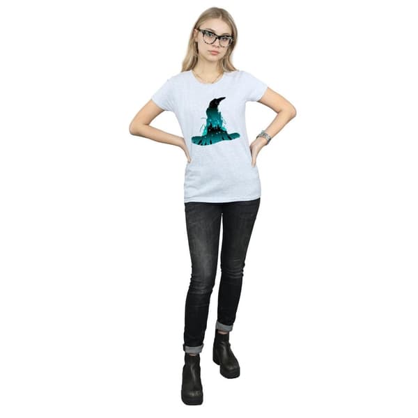 Harry Potter Dam/Tjej Hogwarts Silhuett Bomulls-T-shirt