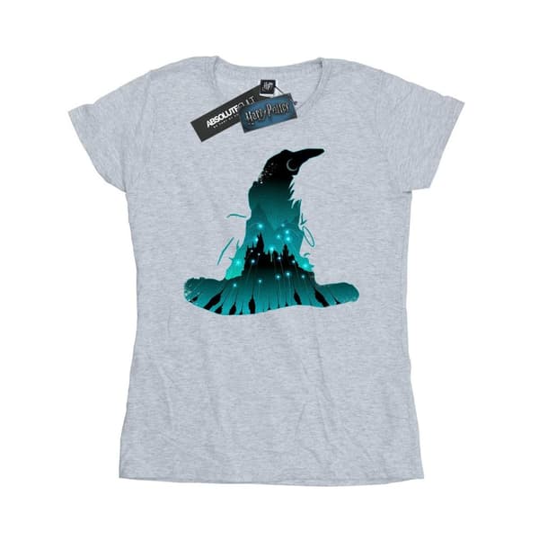 Harry Potter Dam/Tjej Hogwarts Silhuett Bomulls-T-shirt
