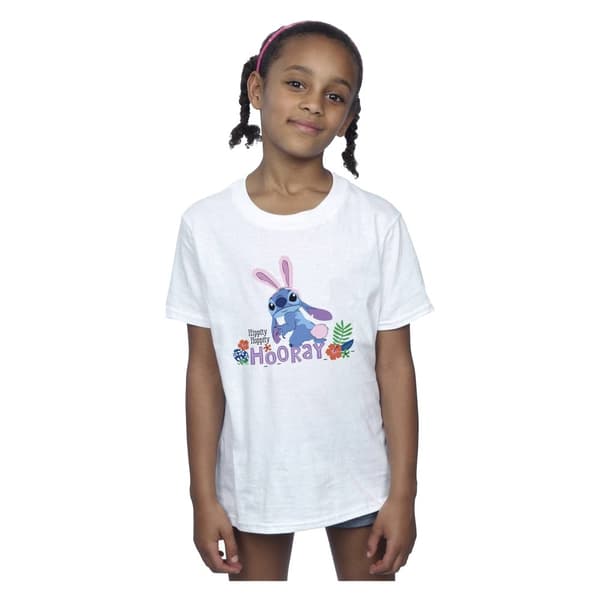 Disney Girls Lilo & Stitch Hippity Hop Stitch Cotton T-Shirt