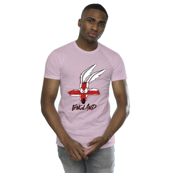 Looney Tunes Mens Coyote England Face T-Shirt