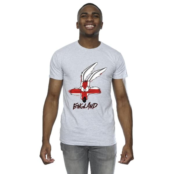 Looney Tunes Mens Coyote England Face T-Shirt