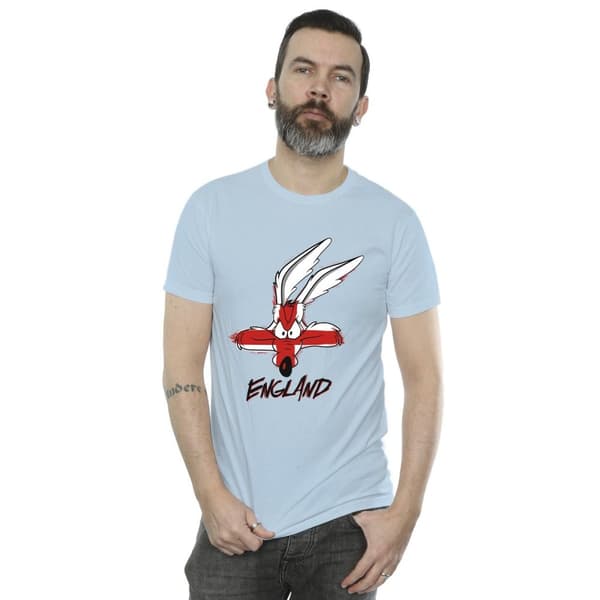 Looney Tunes Mens Coyote England Face T-Shirt