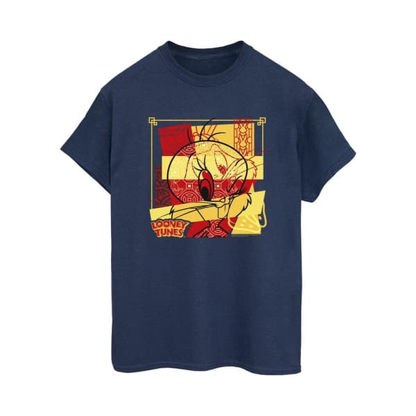Looney Tunes Womens/Ladies Tweeday Rabbit New Year Cotton Boyfriend T-Shirt