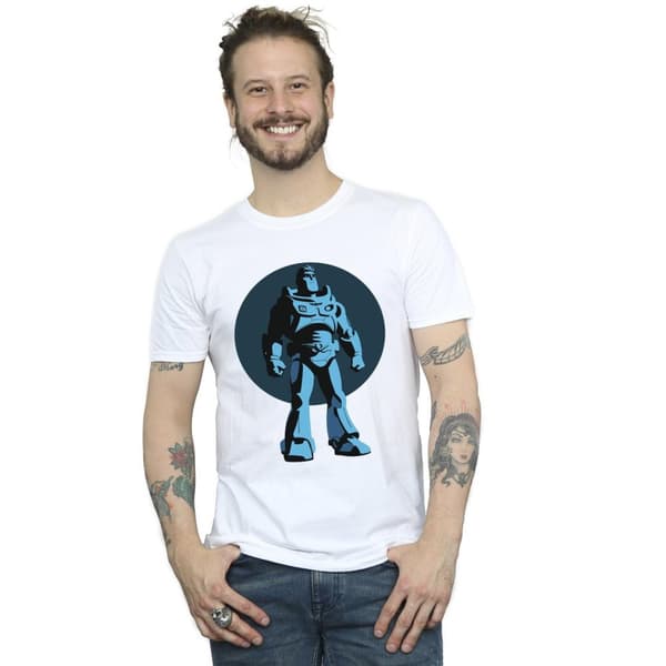 Disney Mens Lightyear Buzz T-shirt med stående cirkel