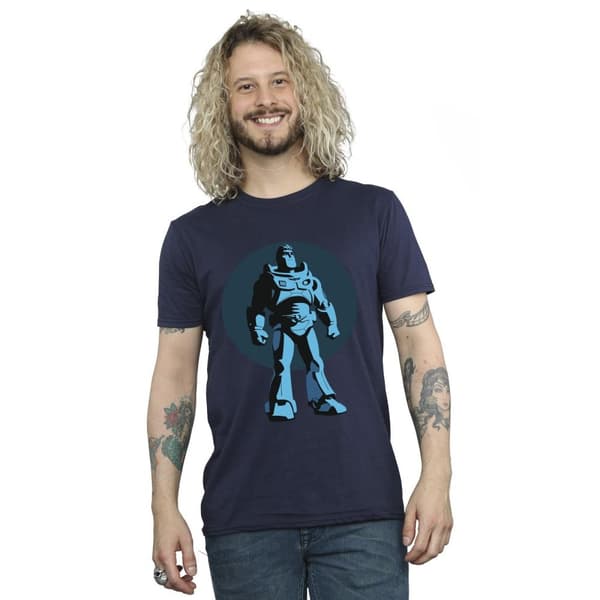 Disney Mens Lightyear Buzz T-shirt med stående cirkel
