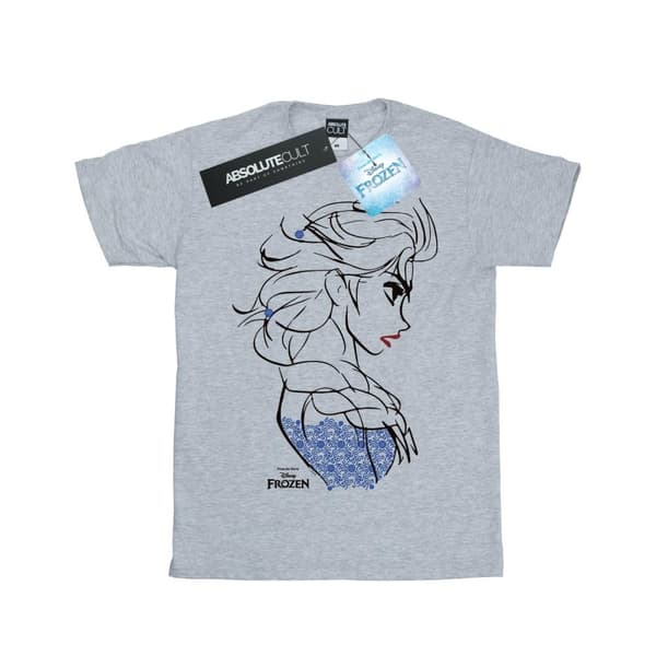 Disney Girls Frozen Elsa Sketch Cotton T-Shirt