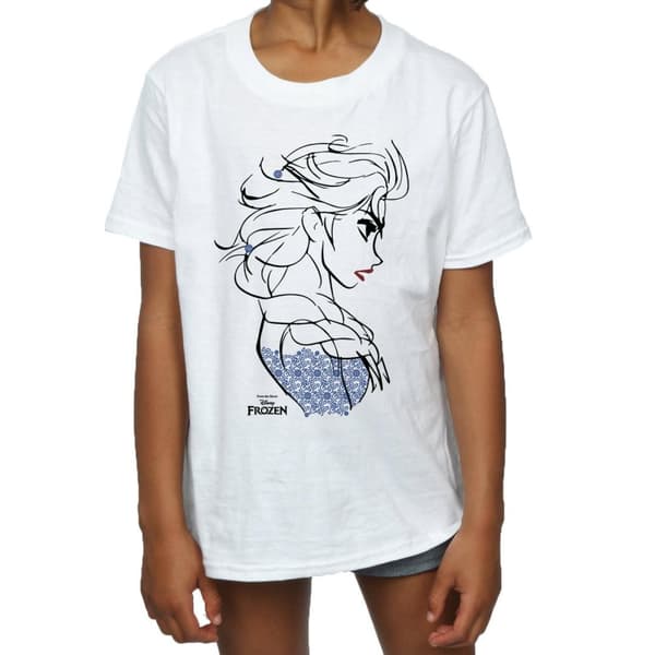 Disney Girls Frozen Elsa Sketch Cotton T-Shirt