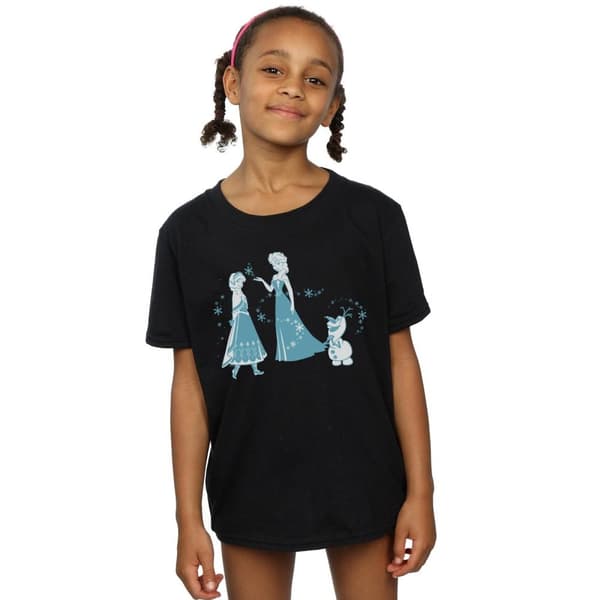 Disney Frozen Magic Snowflakes T-shirt i bomull för flickor