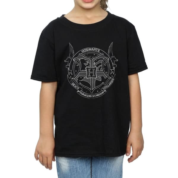 Harry Potter T-shirt i bomull med Hogwarts-sigill för flickor