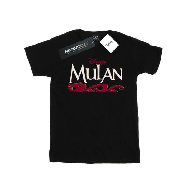 Disney T-shirt i bomull med Mulan-skrift för flickor