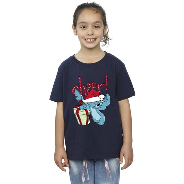 Disney Girls Lilo And Stitch Cheer Cotton T-Shirt