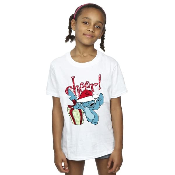 Disney Girls Lilo And Stitch Cheer Cotton T-Shirt