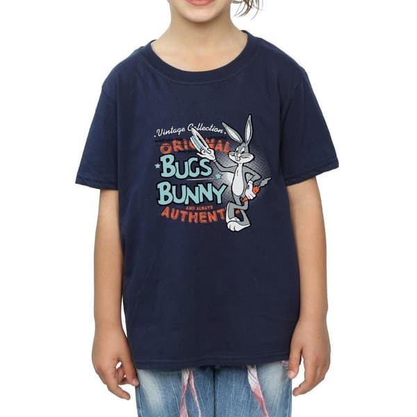 Looney Tunes Girls Vintage Bugs Bunny Cotton T-Shirt