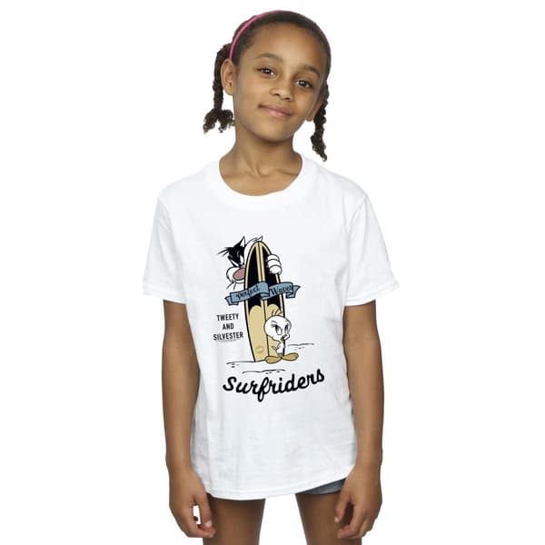 Looney Tunes Tweety And Sylvester Perfect Waves T-shirt i bomull för flickor