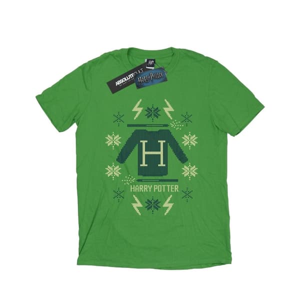 Harry Potter Womens/Ladies Christmas Knit Cotton Boyfriend T-Shirt