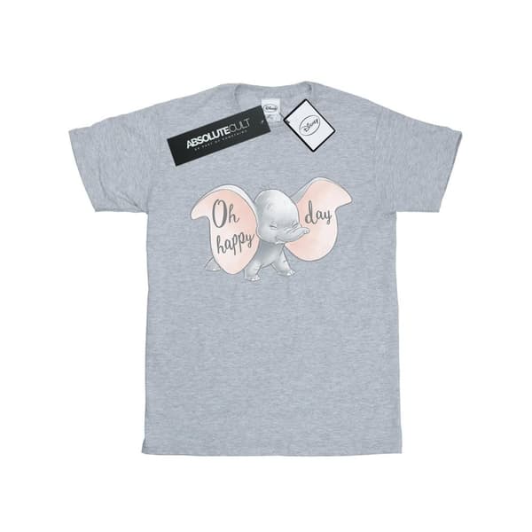 Disney Womens/Ladies Dumbo Happy Day Cotton Boyfriend T-Shirt